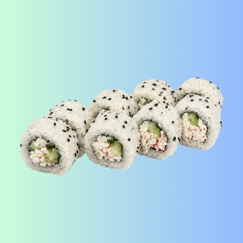 Калифорния с крабом в кунжуте